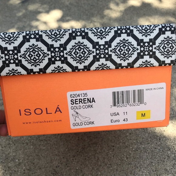 NEW Isola Serena Cork Heels - Picture 5 of 6